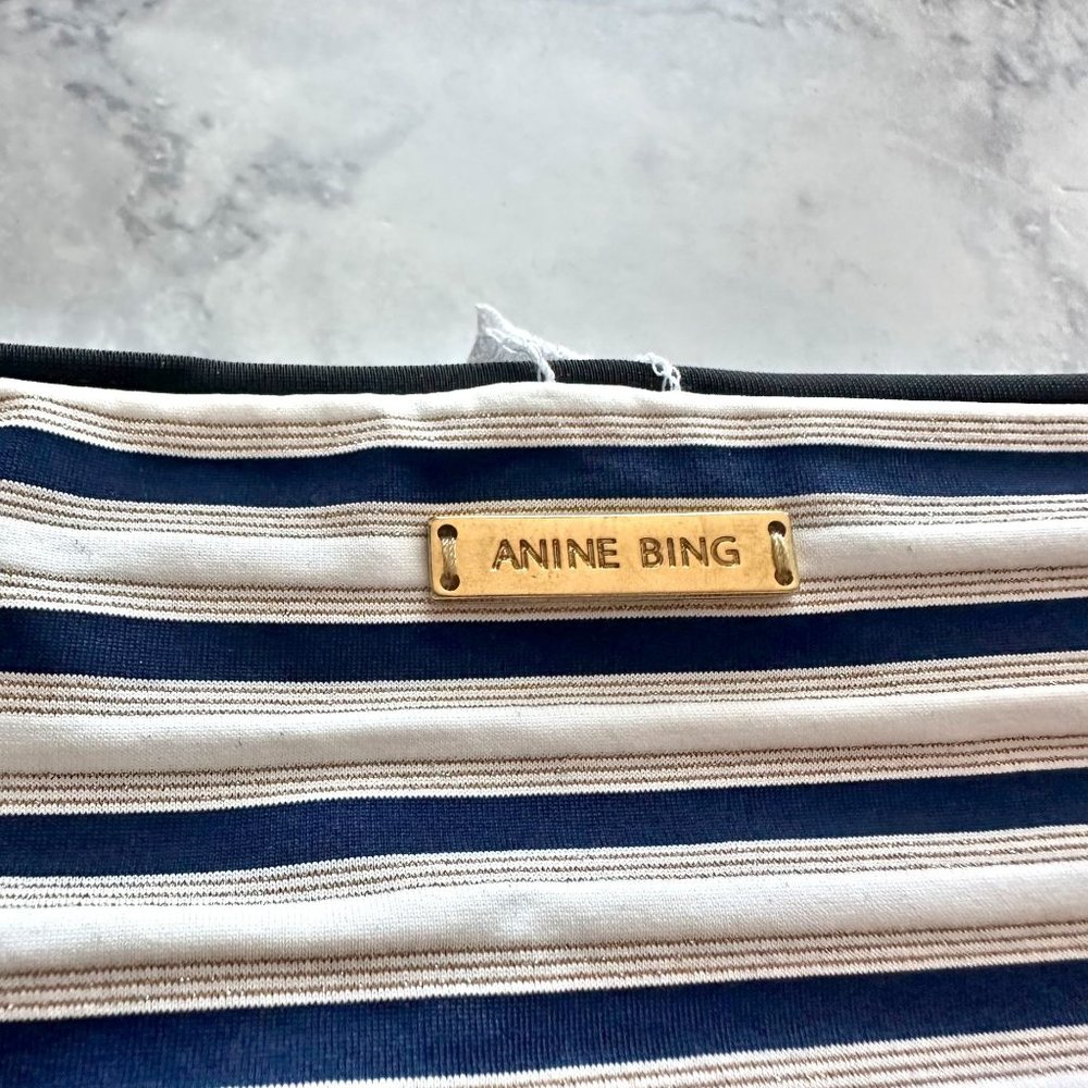 Anine Bing Black Striped Reversible Bikini Bottom - Picture 8 of 14